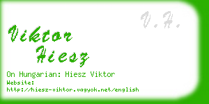 viktor hiesz business card